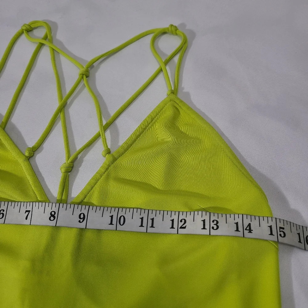 FRAME Delicate Knot‎ Lime Green Dress Size Med